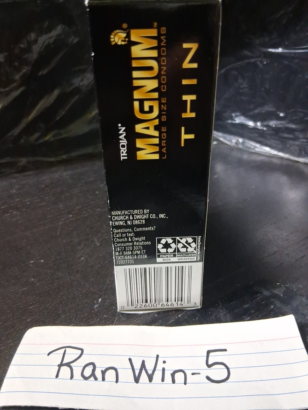 Trojan Magnum Large Sized Thin Latex Condoms W/ STI Protection. Exp. 04/01/2027