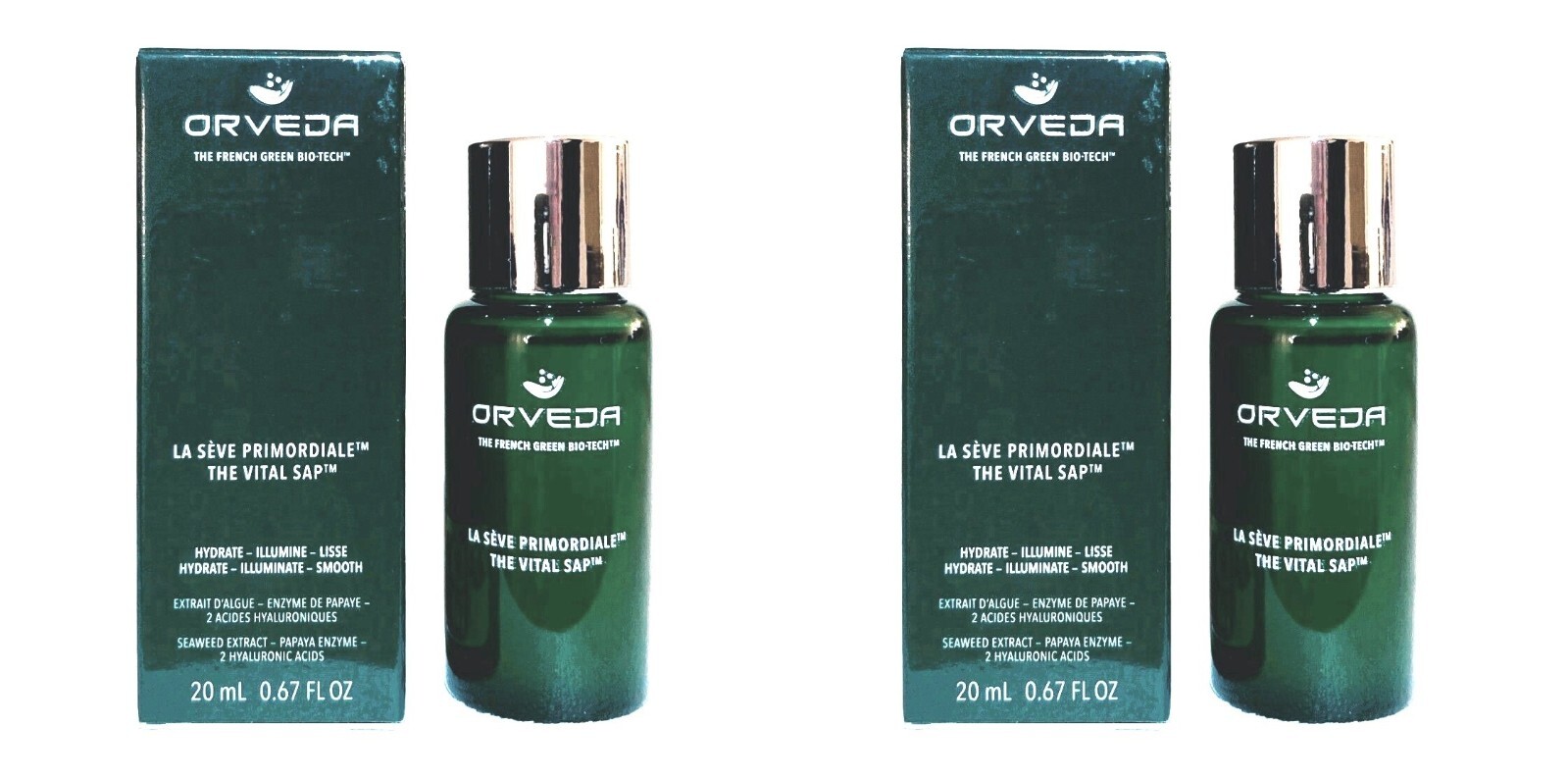 2X Orveda The Vital Healing Sap Face Tonic Serum Travel Sz 0.67oz 20ml/ea $63 RV