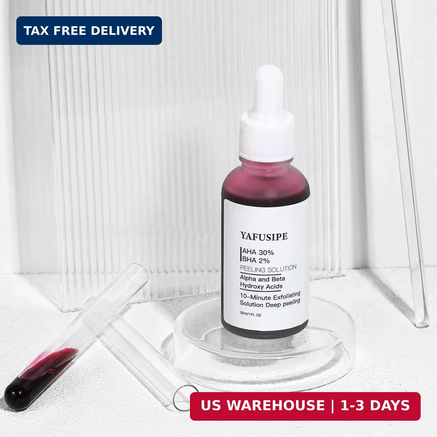AHA 30% + BHA 2% Peeling Solution Exfoliating Chemical Skin Peel for Face at Hom