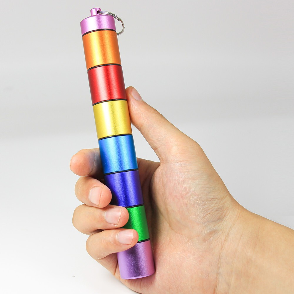 7 days Pill Box Metal Medicine Bottle Drug Holder Pill Container Case Keychain