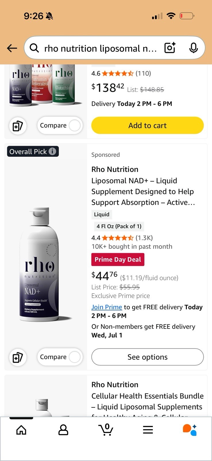 Rho Nutrition Bundle – Collagen Peptides, Magnesium, NAD+, and Glutathione