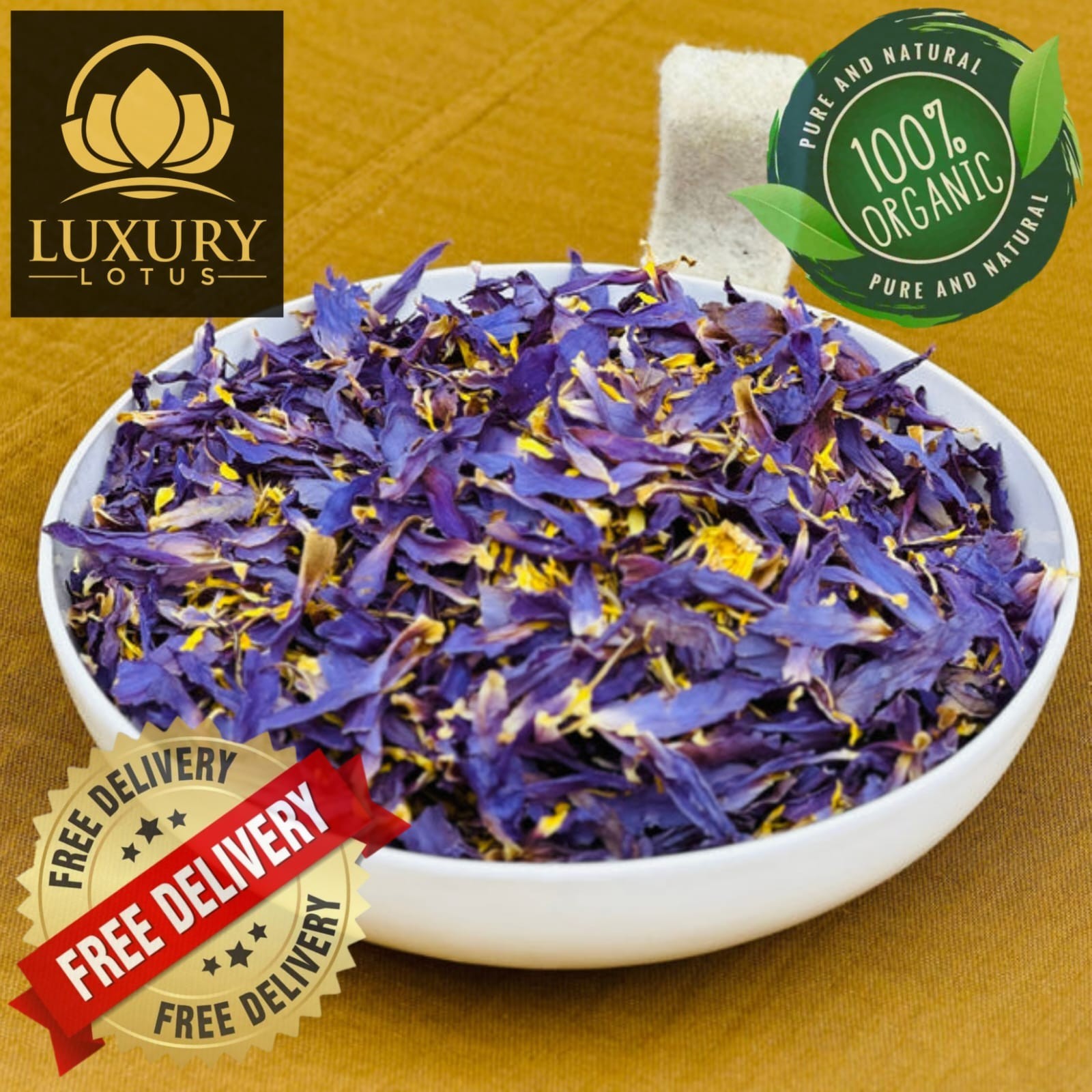 Blue Lotus |Nymphaea Caerulea| 100% Organic Herbal Hand Picked Pure Flowers Tea!