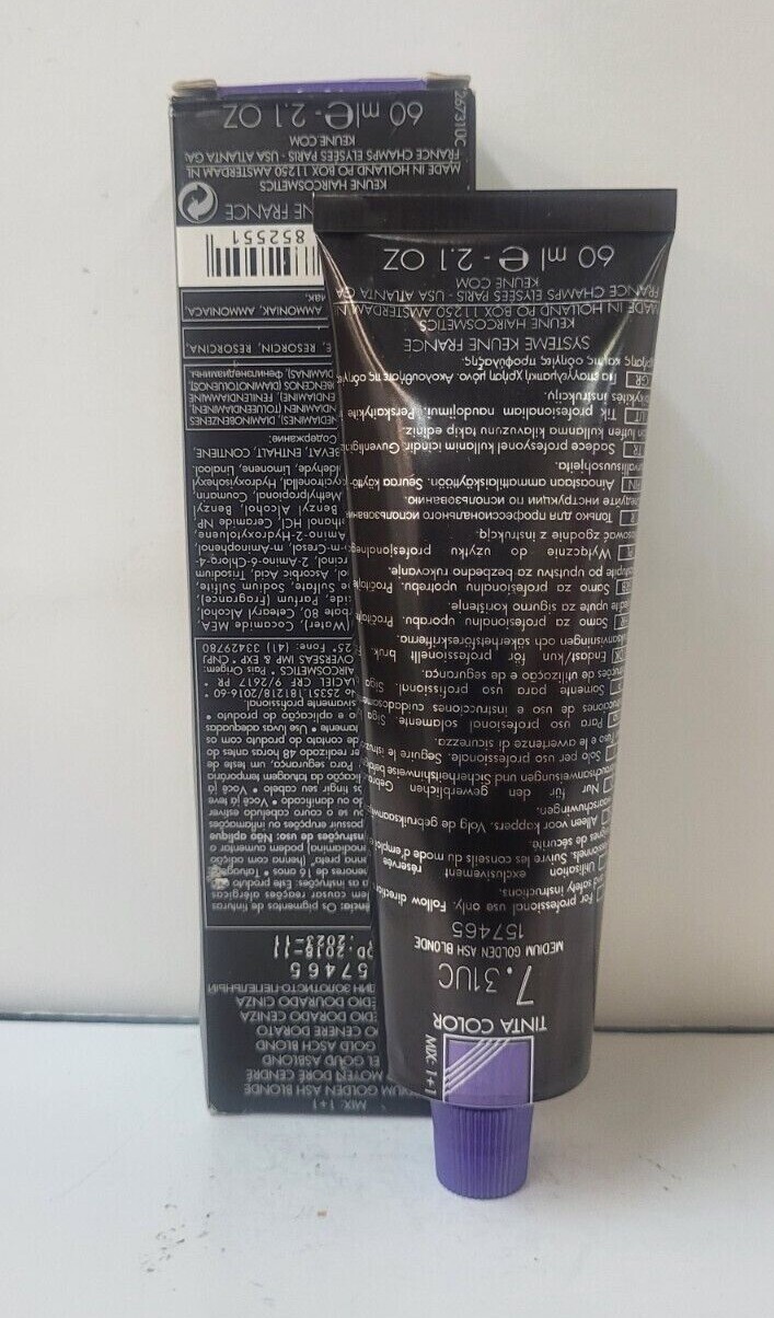 KEUNE TINTA ULTIMATE COVER Hair Color WITH Silk Proteins ~ 2.1 fl. oz. Tube
