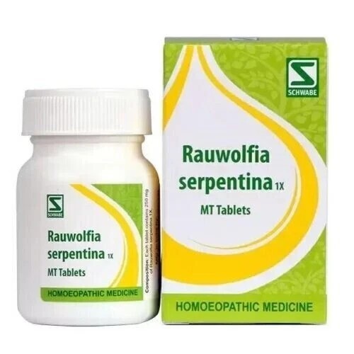 Dr Willmar Schwabe India Rauwolfia Serpentina 1x Tablets 20gm (pack of 2)