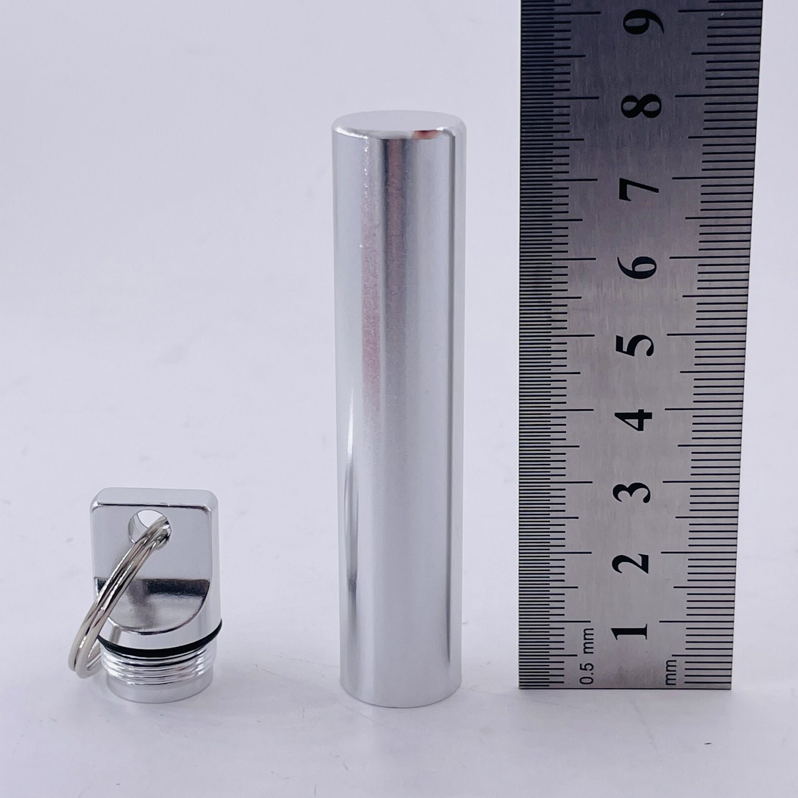 Pill Box Portable Travel Pill Case Metal Waterproof Medicine Container Keychain