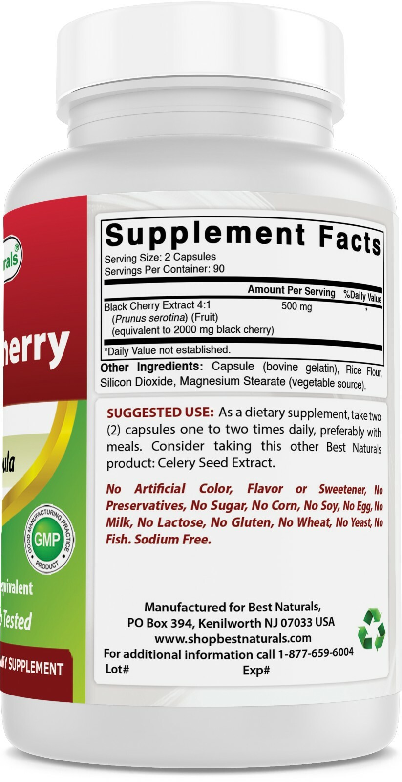 Best Naturals Black Cherry 1000 mg 180 Capsules