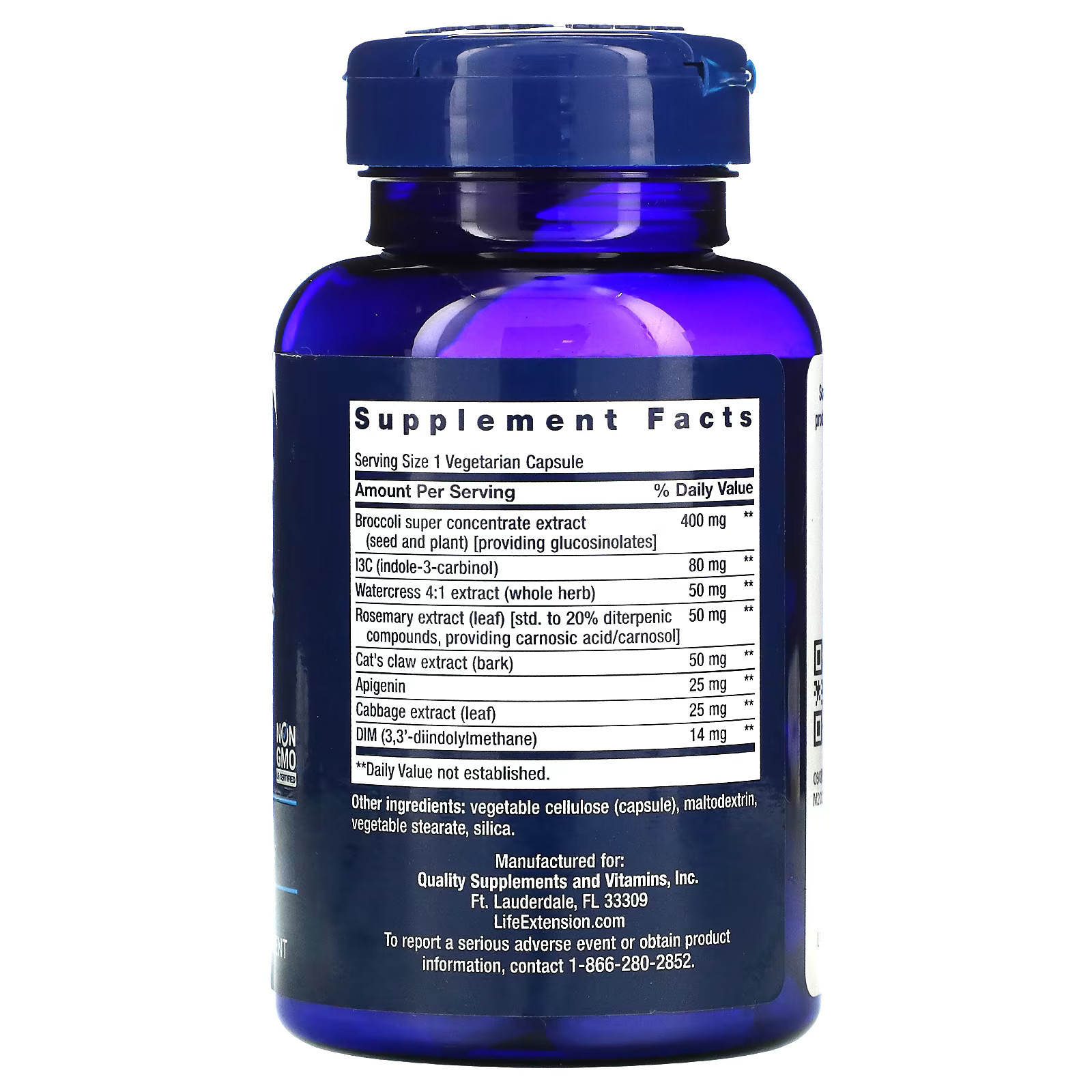 2 X Life Extension, Triple Action Cruciferous Vegetable Extract, 60 V-worldwide