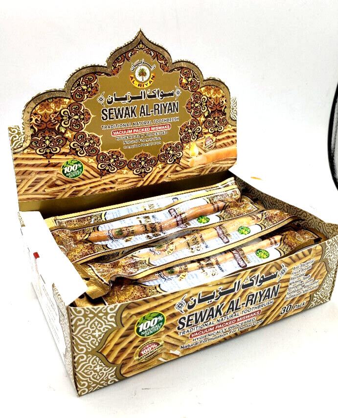 Al-Riyan Sewak Traditional Miswak Toothbrush-Vacuum Packed Natural Flavor