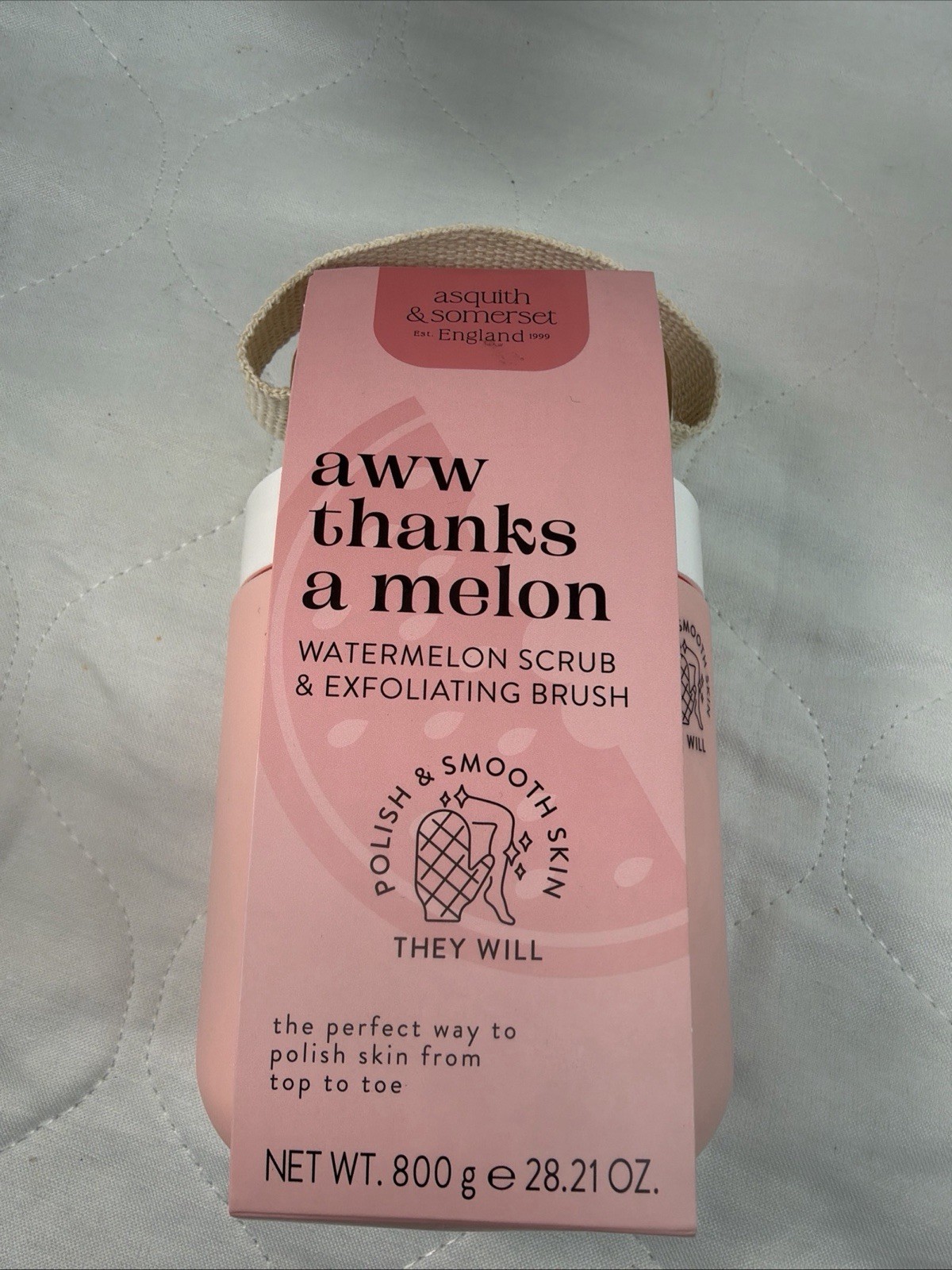 Asquith & Somerset Watermelon Scrub & Brush Body Exfoliator Gift Set NEW