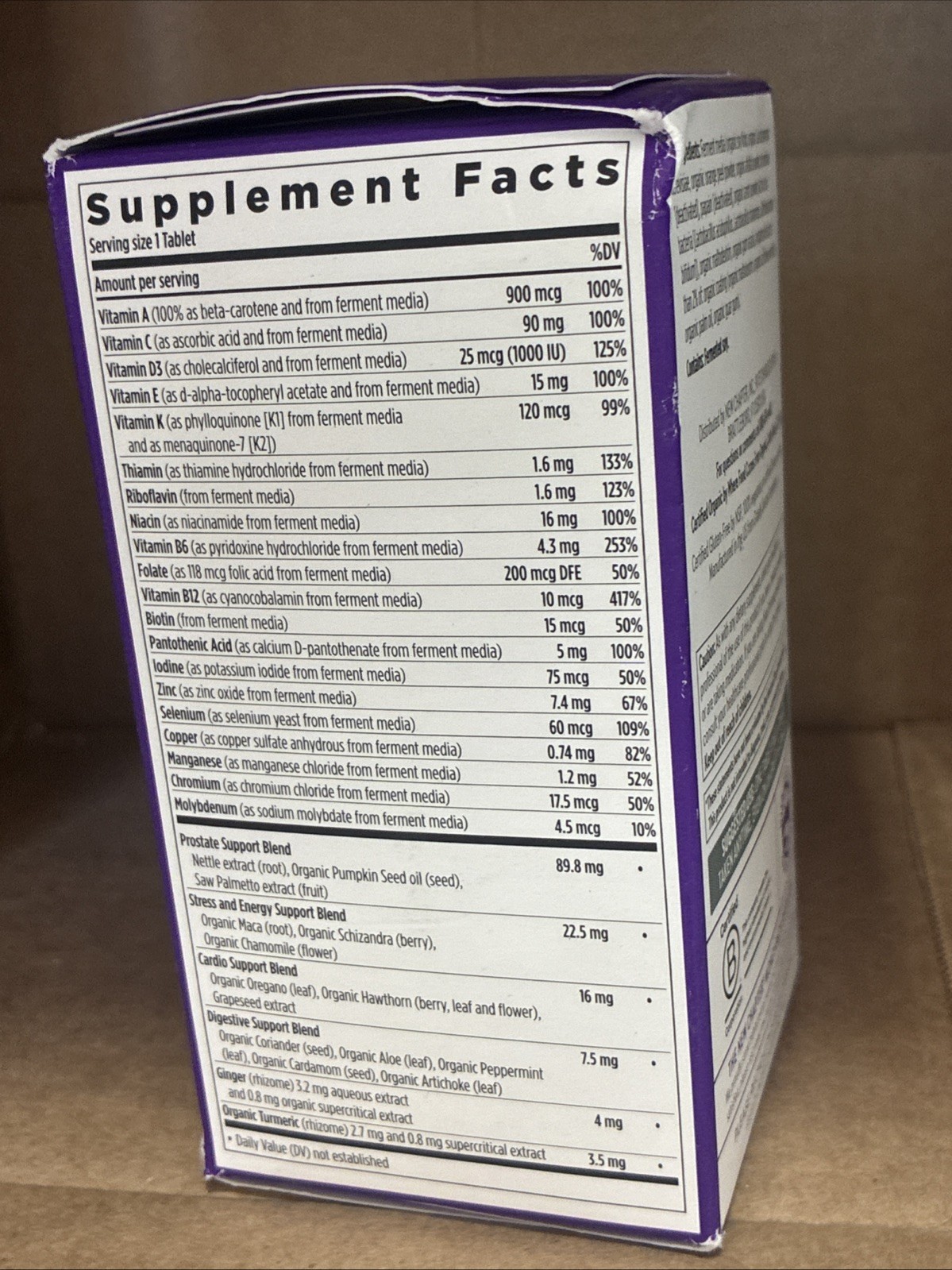 New Chapter Men’s Multivitamin 40 Plus for Energy, Heart, Prostate + Immune 2027