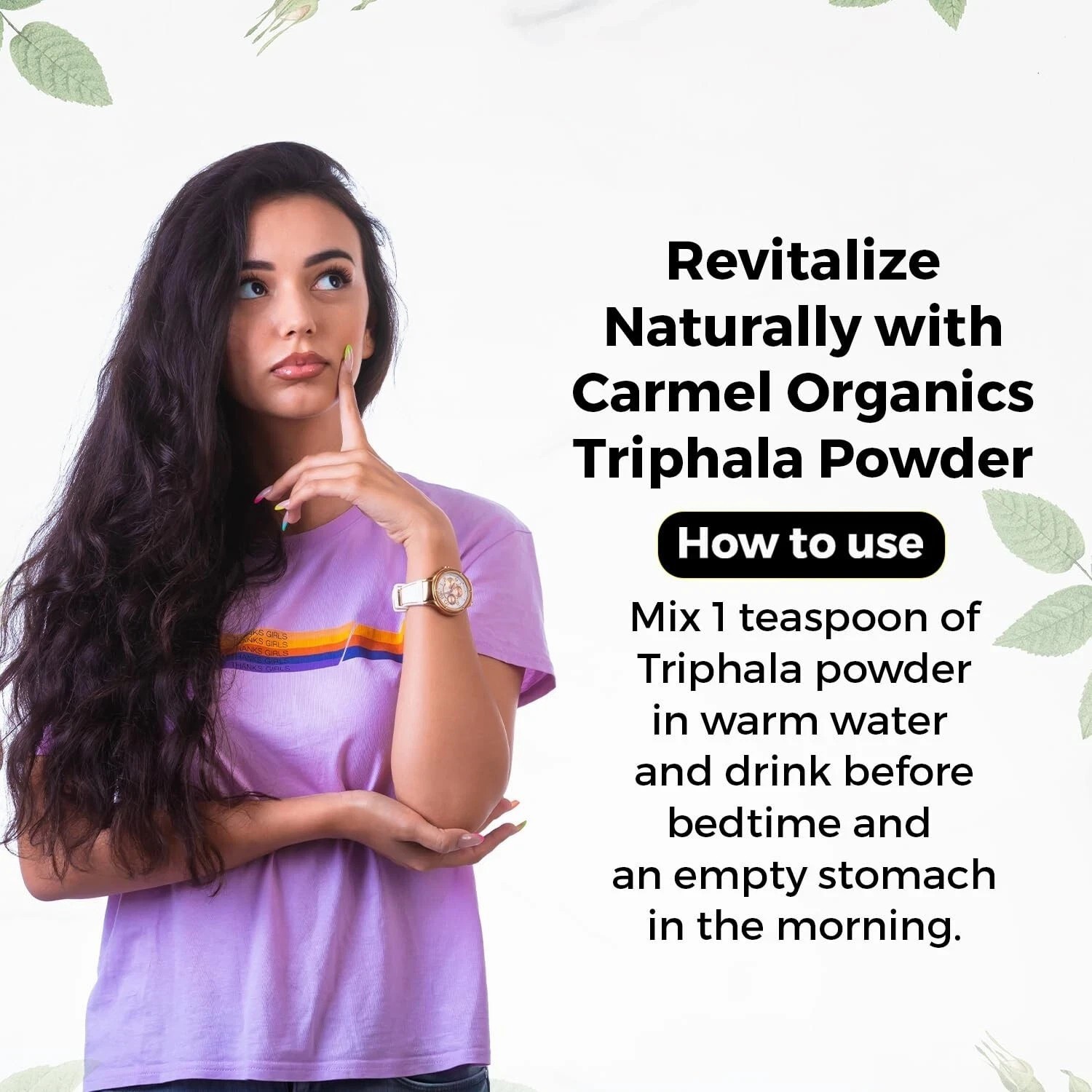 CARMEL ORGANICS Triphala Fruits Powder Helps Relieve Constipation 100g