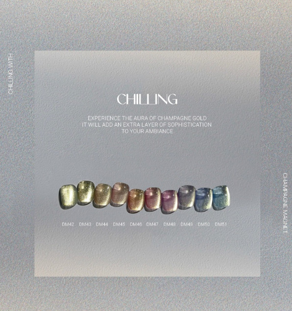 DVOK Chilling Magnet Gel Polish Champagne Cat Eye Nail Gel K-Beauty