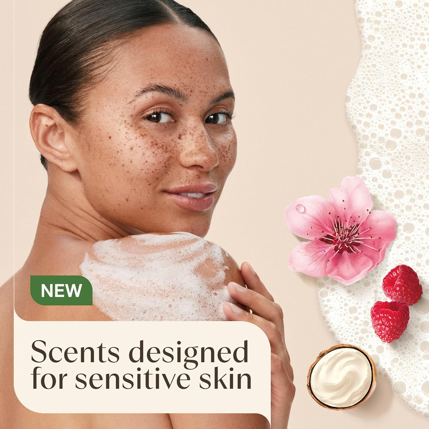 Aveeno Daily Moisturizing Body Wash with a Shea Butter Berry Scent & Soothing Pr