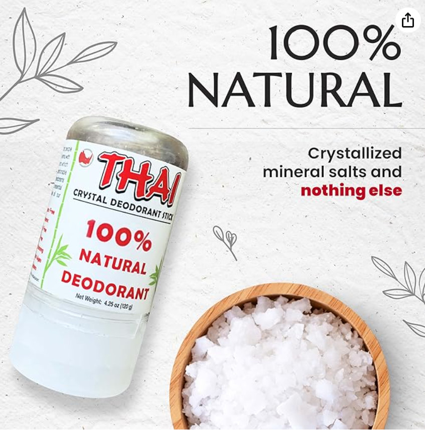 Thai Deodorant Stone Thai Crystal Deodorant Stick 4.25 oz Stick(S)