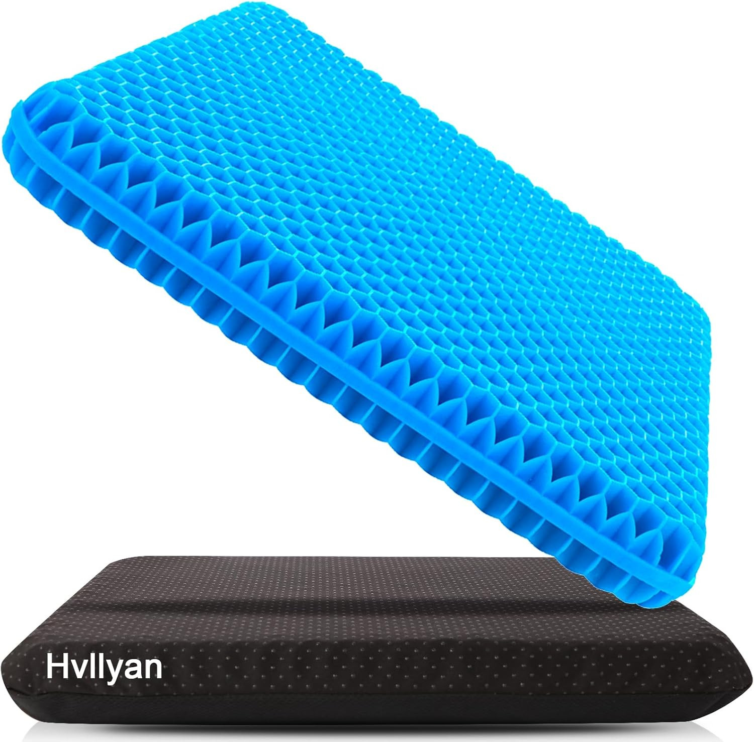 Hvllyan Gel Seat Cushion for Long Sitting (Thick & Extra Large), Gel Cushion for