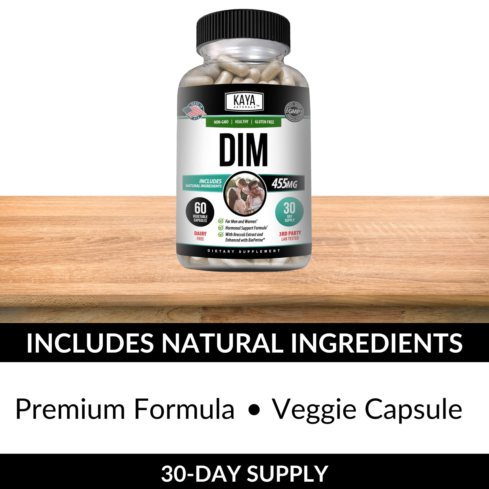 DIM Ultra Supplement 60ct, With Bioperine, Premium Hormonal Support Formula