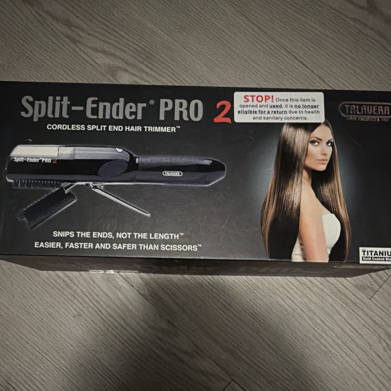 Talavera Split-Ender PRO2 Cordless Battery Hair Trimmer for Women, Black
