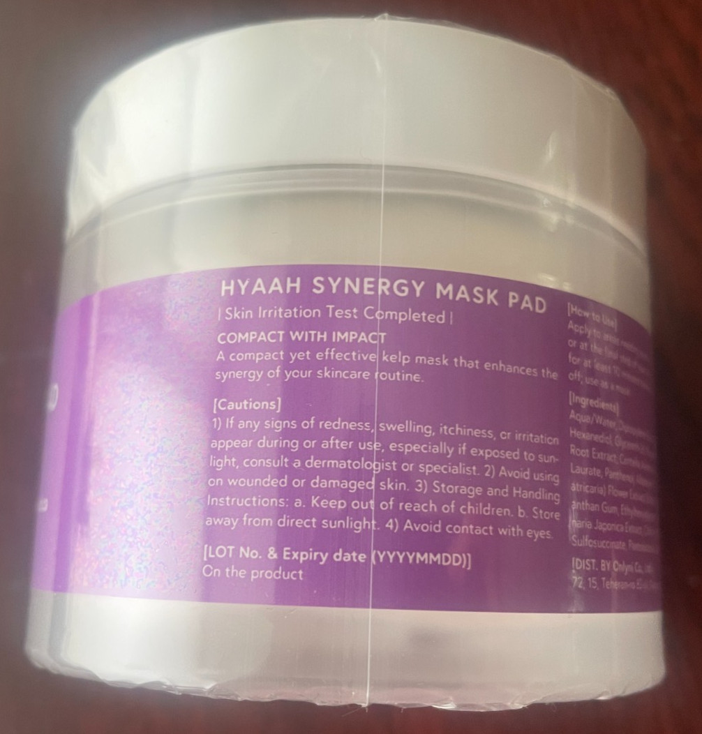 Hyaah Synergy Mask Pad Kelp + Panthenol + Centella Asiatica 60 pads 180 ml