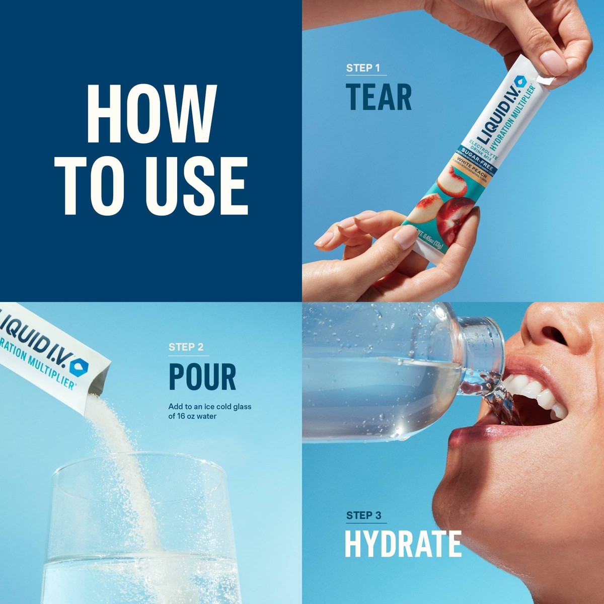 Liquid I.V. Lychee Sorbet Sugar Free Hydration Multiplier Sports Drink – 10ct