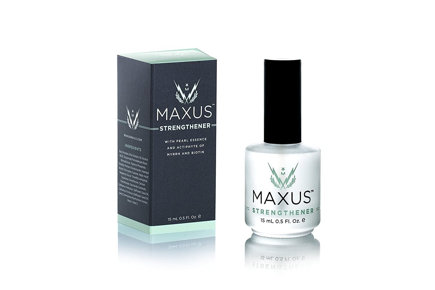 Maxus Strengthener, Instant Hardener, Treatment Damaged Nail Polish Women 0.5OZ