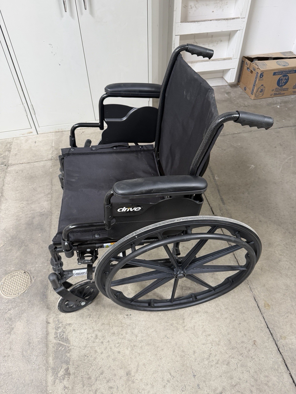 Drive Manual Wheelchair, Black, no foot rest or cushion