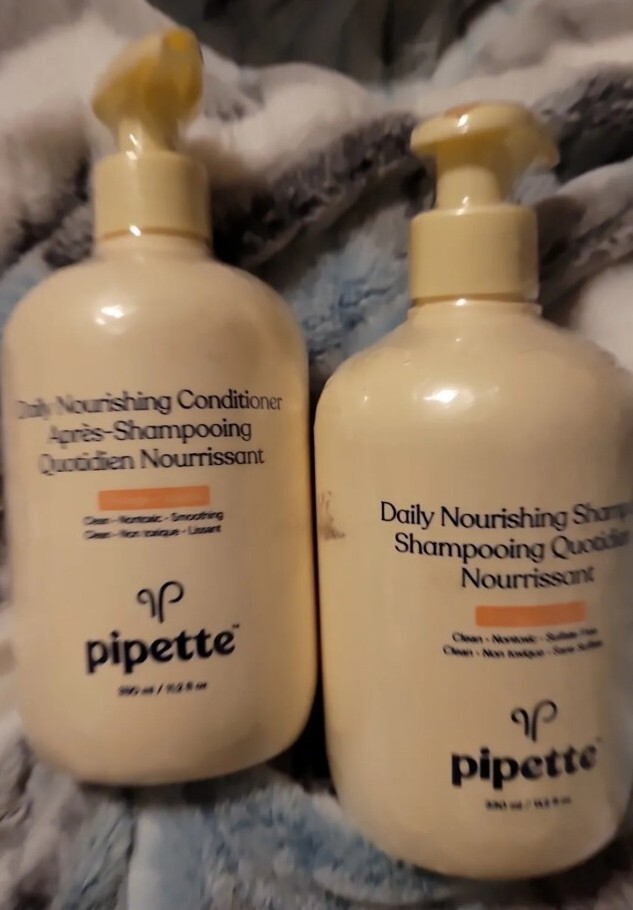 Pipette Daily Nourishing shampoo & Conditioner All Types Textures, Orange & Vani