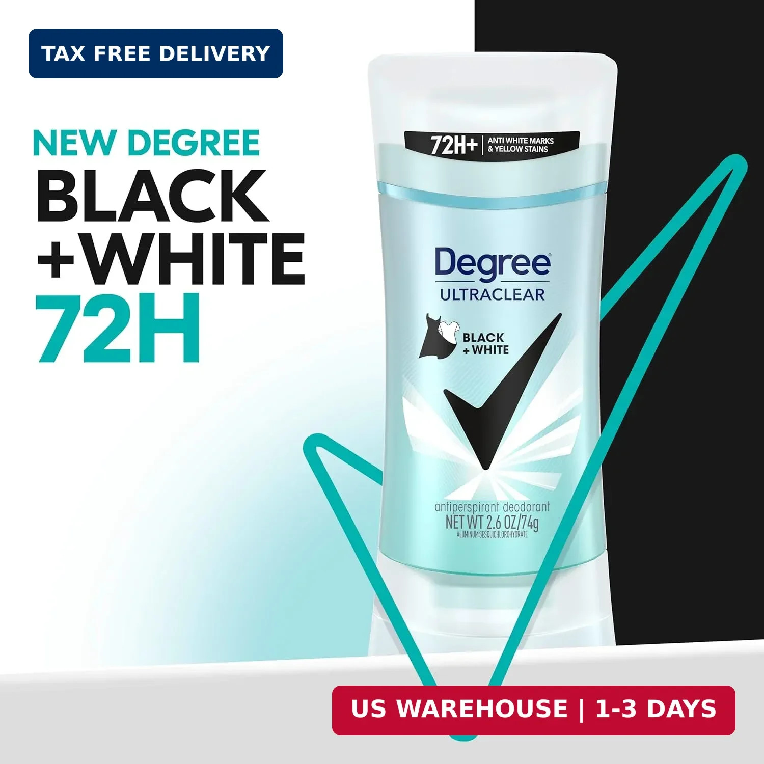 Degree Women’s Black+White 4 Count Antiperspirant Balm 2.6 oz – Protects from De