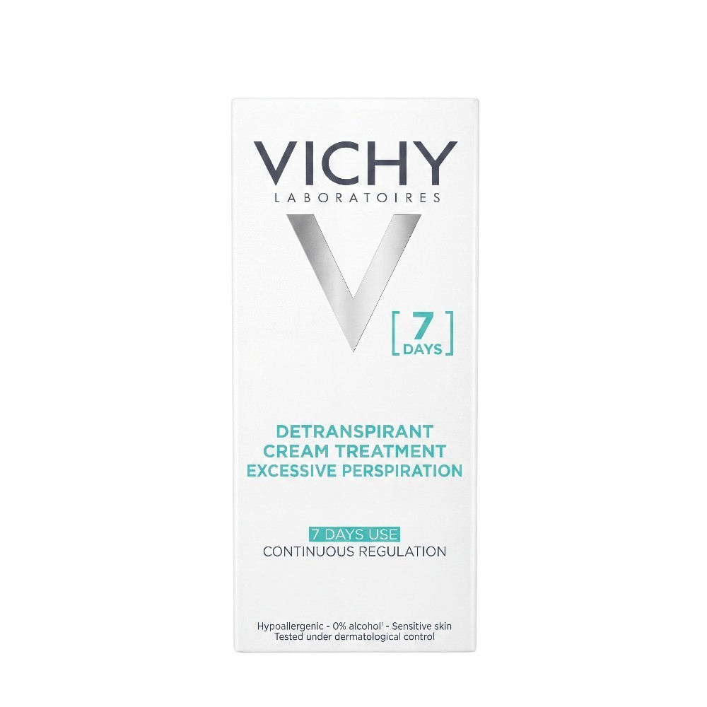 Vichy 7 Days Anti Perspirant Cream 30ml 2 Pack Sensitive Skin 0% Alcohol