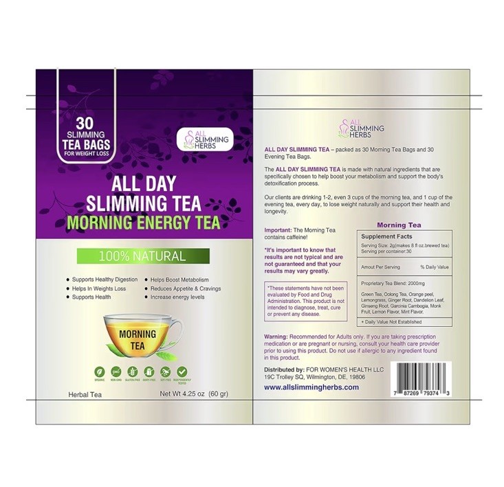 All Day Slimming Tea For Weight Loss – All Natural 30 Days Detox Tea That Fla…