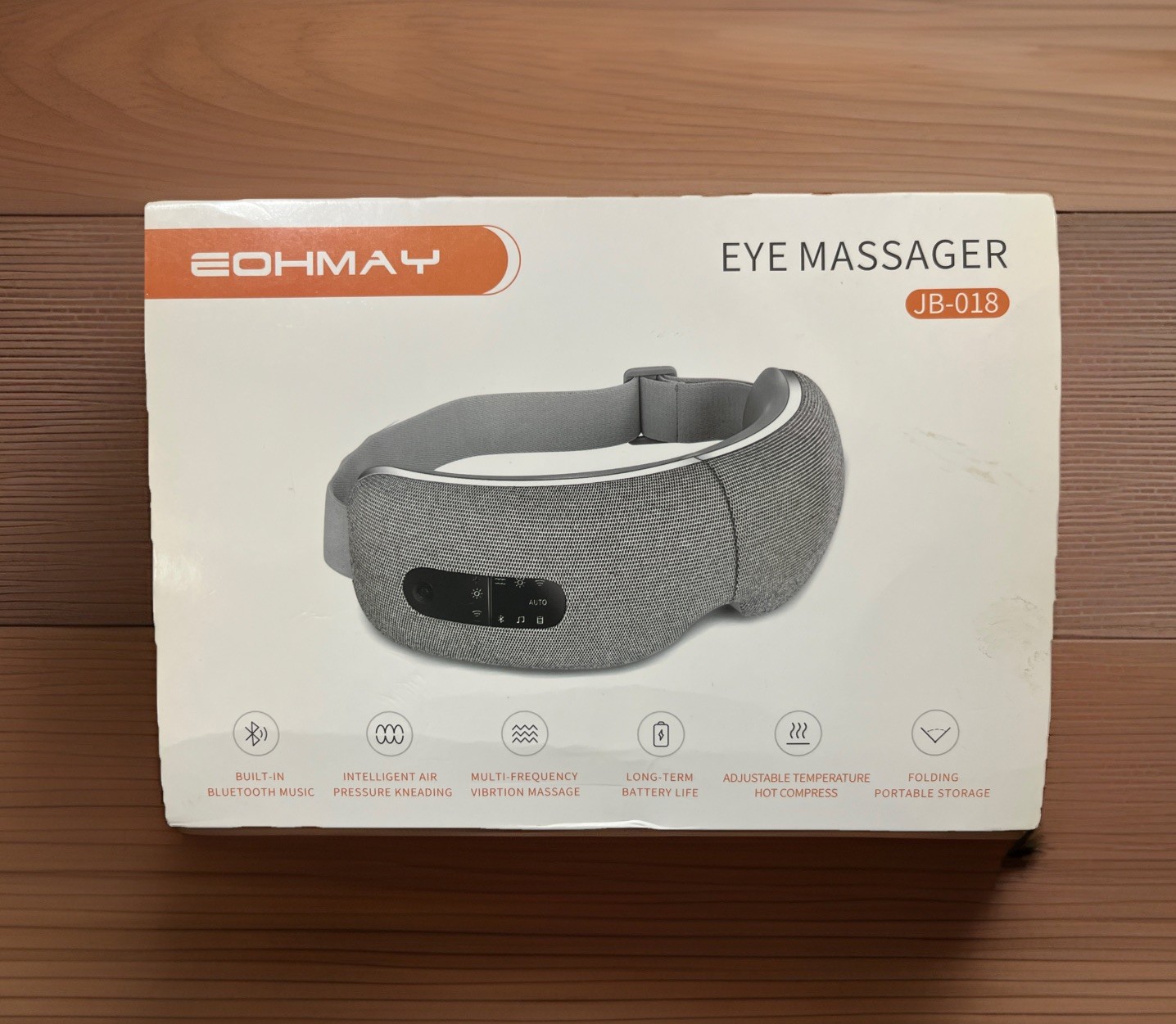 Eye Massager for Migraines PORTABLE Built In Bluetooth Music Rechargeable Eohmay