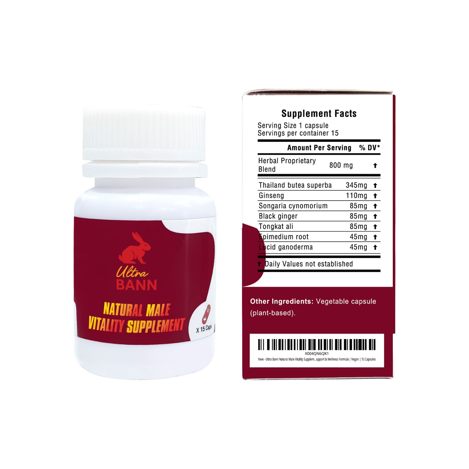 Ultra Bann Men’s Performance | 1 Cap = 2 Days | Premium 30-Day Formula 40+