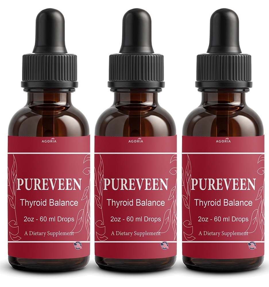 (3 Pack) Pureveen Thyroid Balance Drops, Pure Veen Advanced Formula
