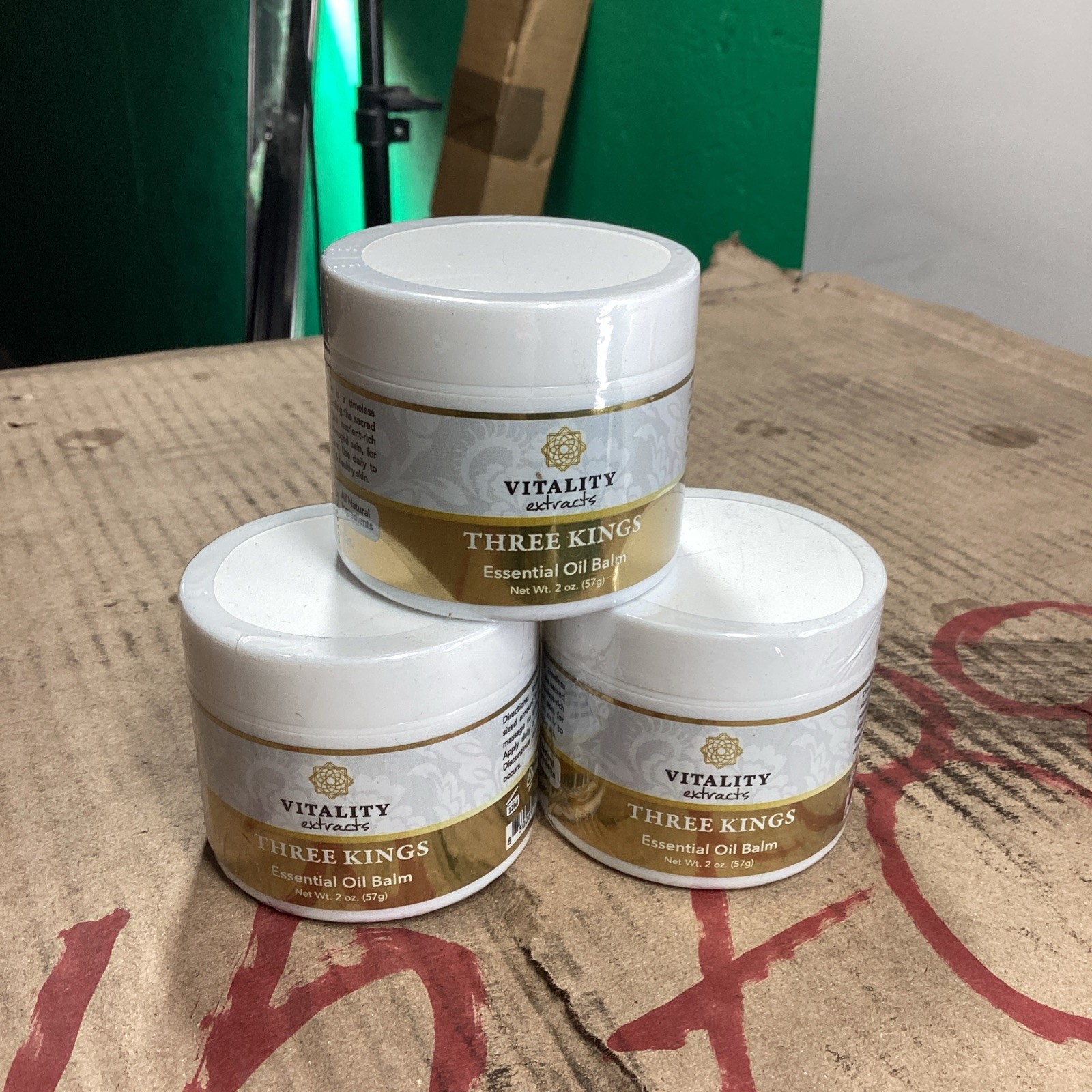 Vitality Extracts Three Kings Essential Oil Balm 2oz Jar