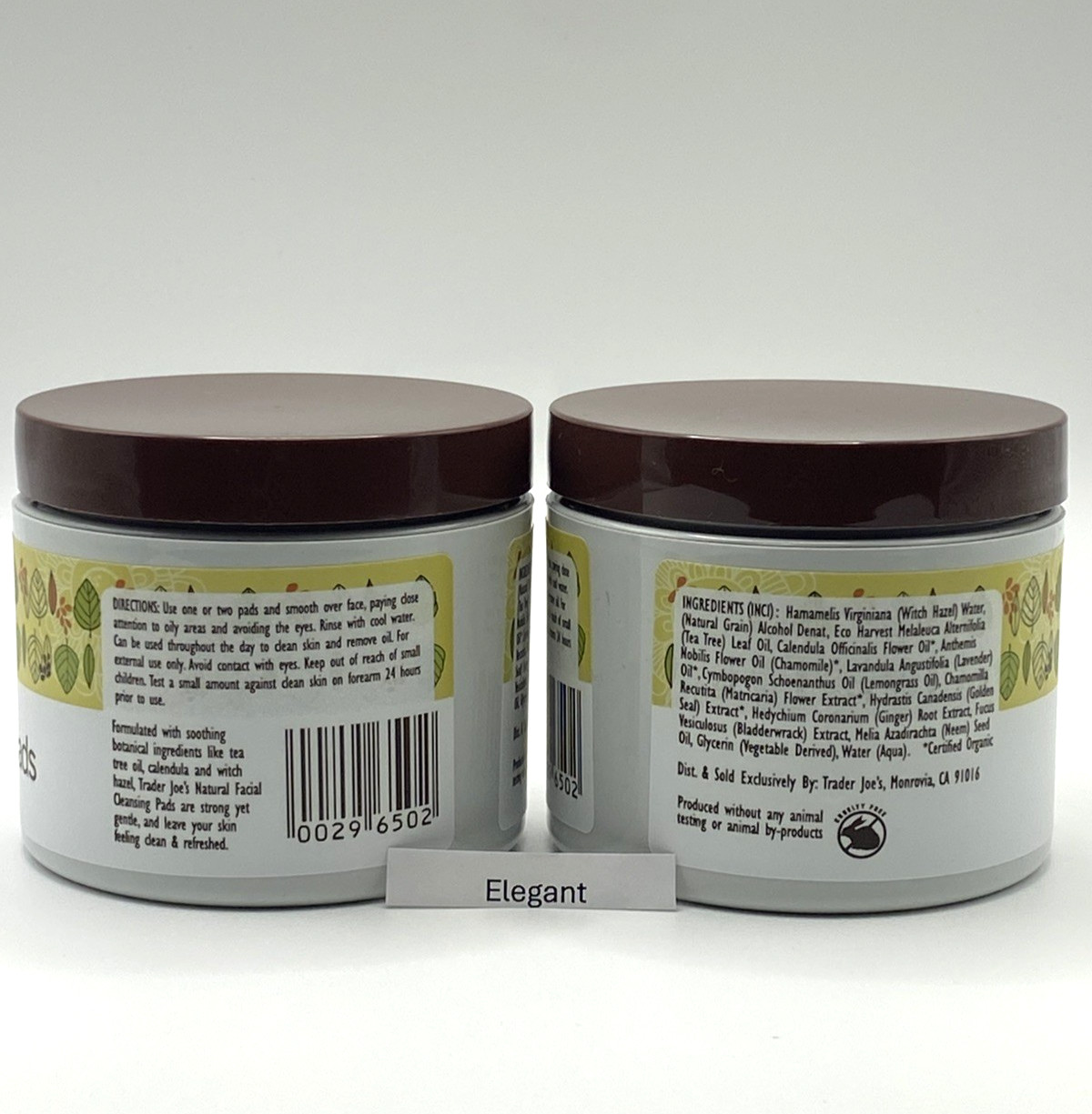 2 Pack Trader Joe’s Spa Natural Facial Cleansing Pads with Tea Tree Oil 50 Each