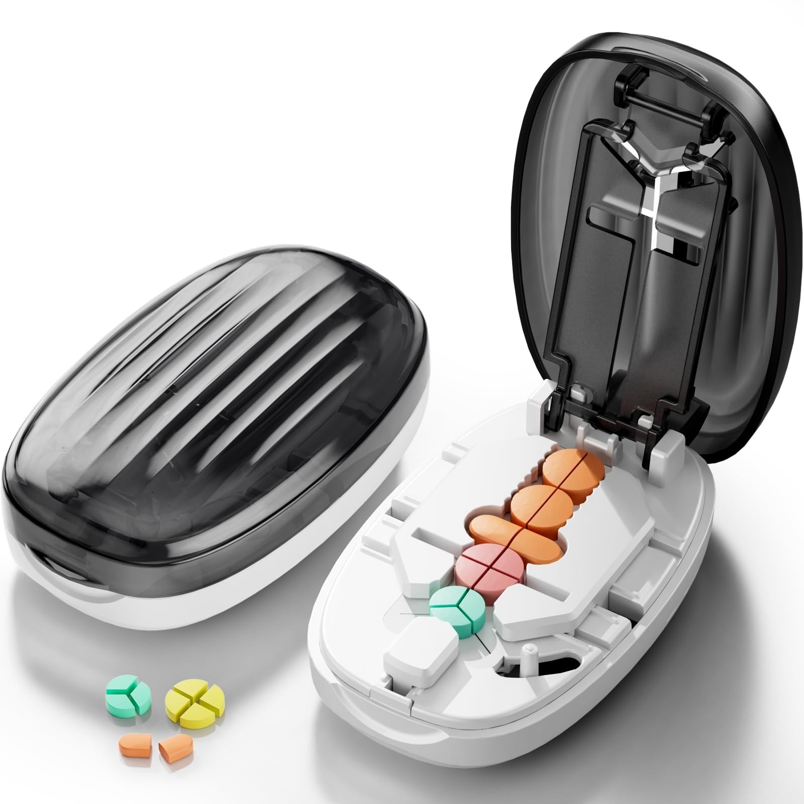 Pill Cutter Splitter for Small Pills – 1/2 & 1/4 Tablet Divider, Easy Accurate C