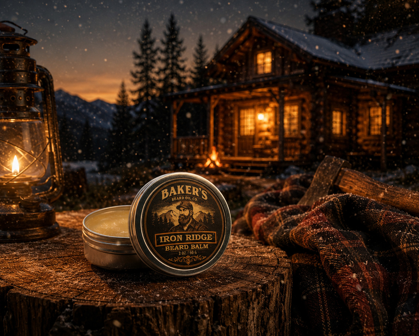 Beard Balm for Men 2 oz Baker’s Beard Oil Iron Ridge Beard Conditioner Softener