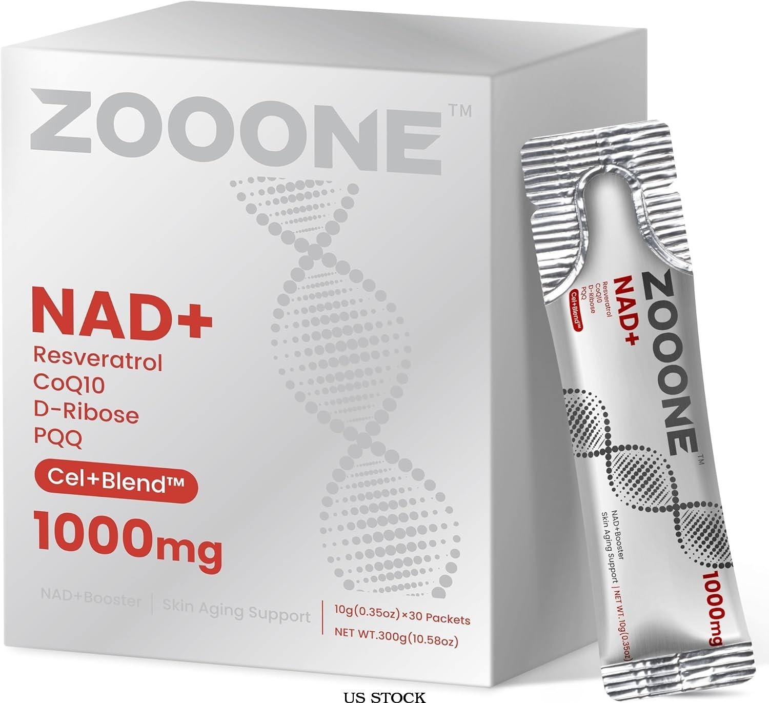 NAD+ ZOOONE 1000mg Liquid Packets Supplement – Premium Nicotinamide Riboside pop