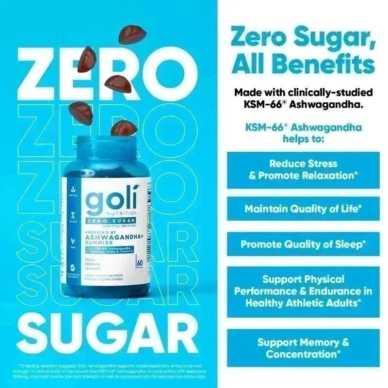 NEW 2026 Goli Zero Sugar Best Seller Trio Pack – 3 Bottles 60 Gummies Bottle