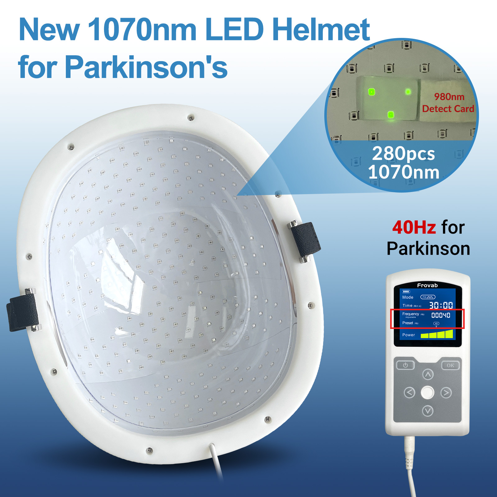 Brain Photobiomodulation Therapy Device 1070nm Helmet Autism Migraine Relief