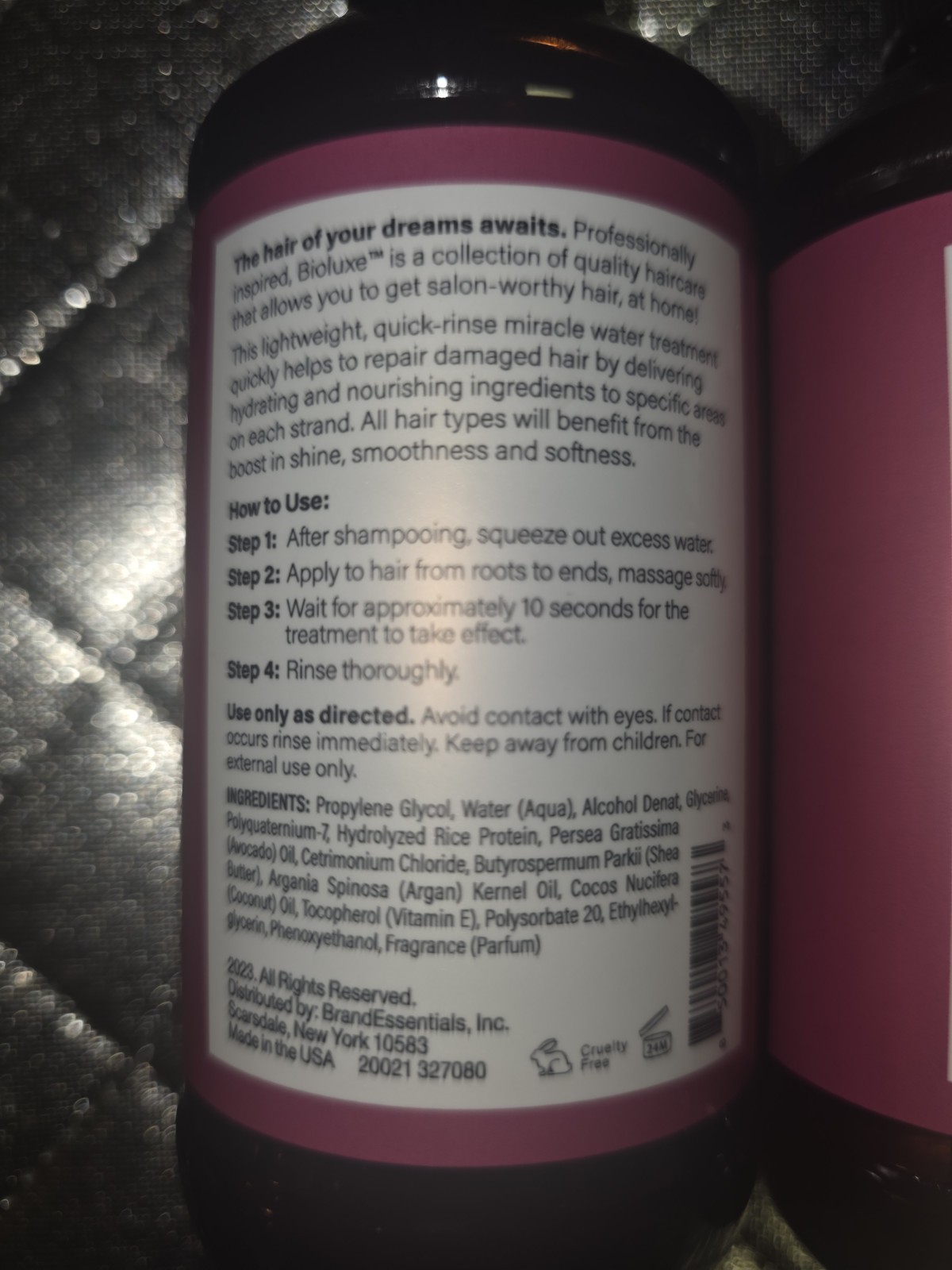 BioLuxe Anti-Frizz Rinse Out Miracle Water Treatment 8 Fl Oz Lot Of 2