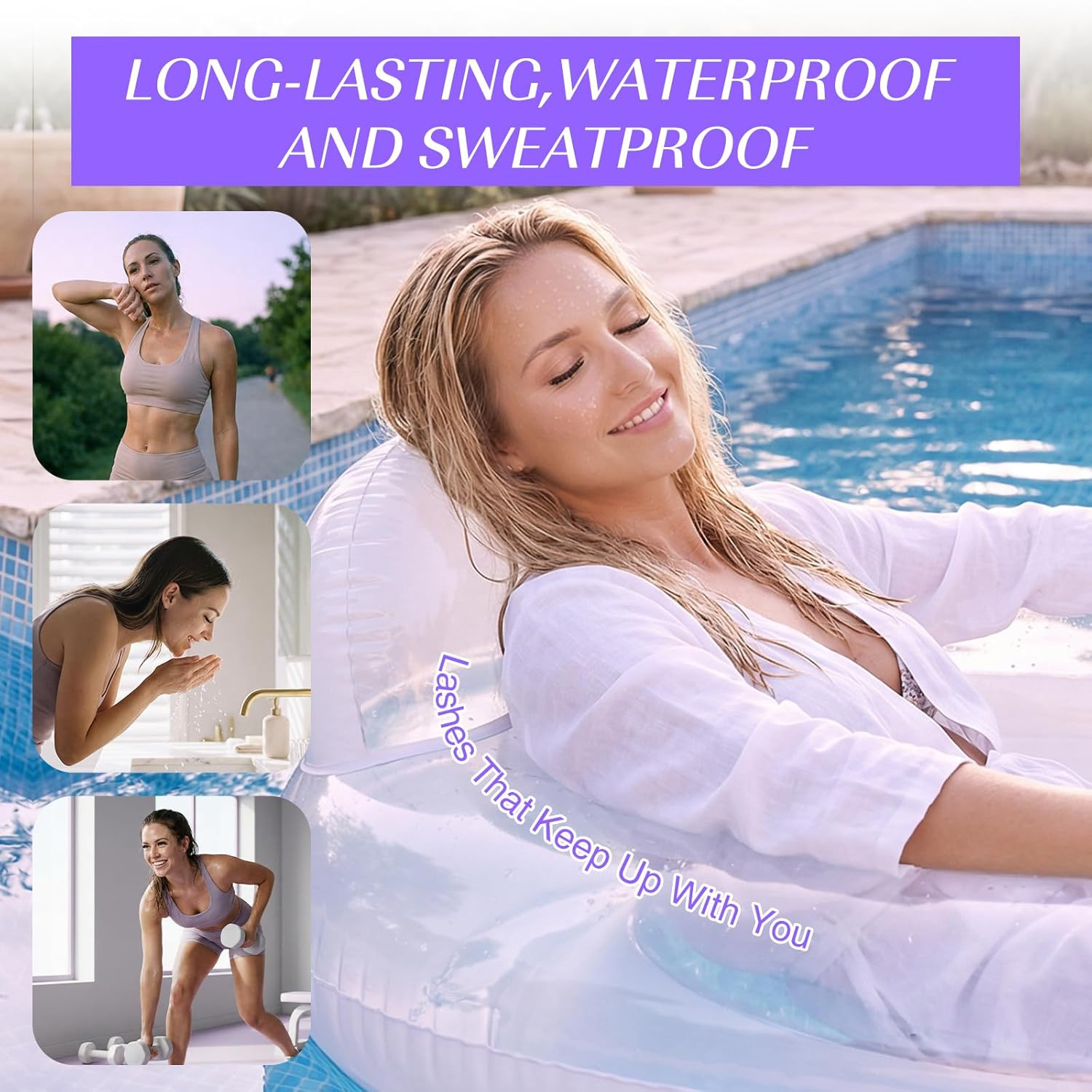 LZM Long Lasting Eyelash Cluster Glue Waterproof Strong Hold 2 Weeks Latex Free