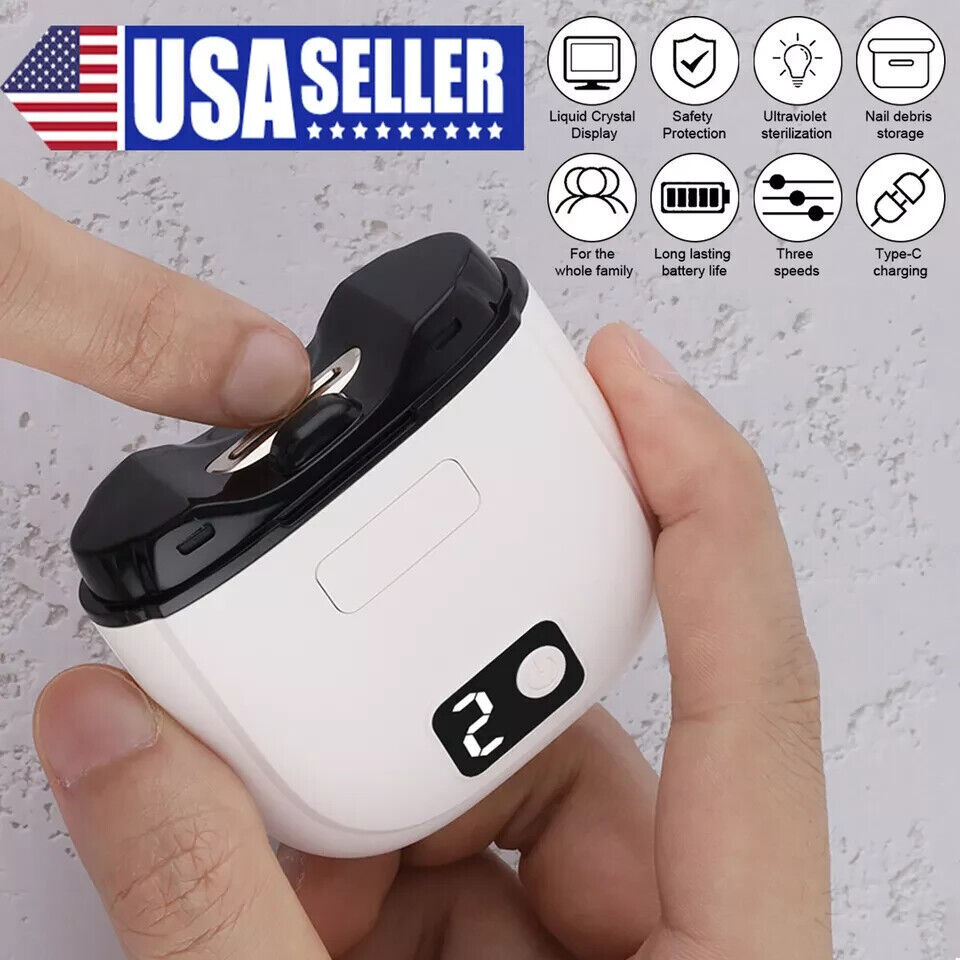 Electric Toe Nail Clippers For Thick Nails Nail Trimmer Cutter Usb Rechargeable