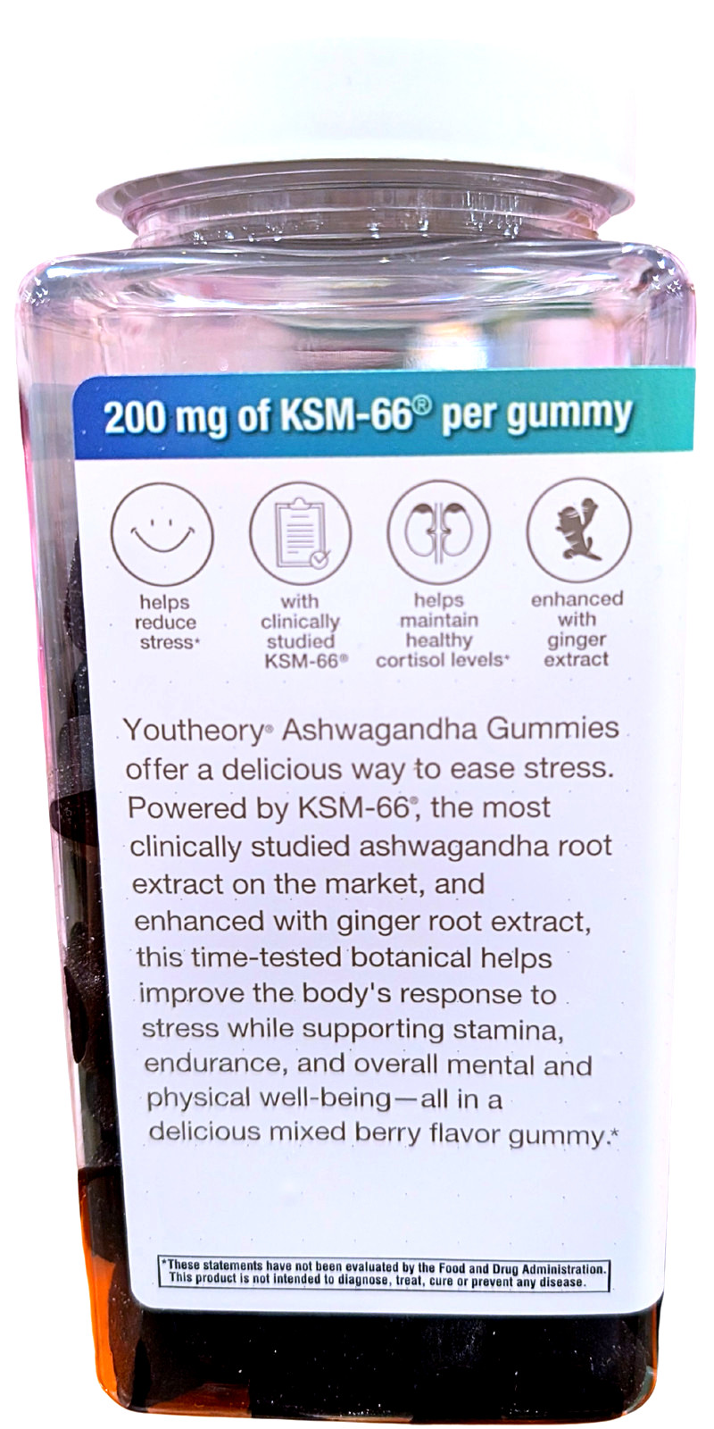 Youtheory Ashwagandha Gummies 180 Count EXP 08/2027