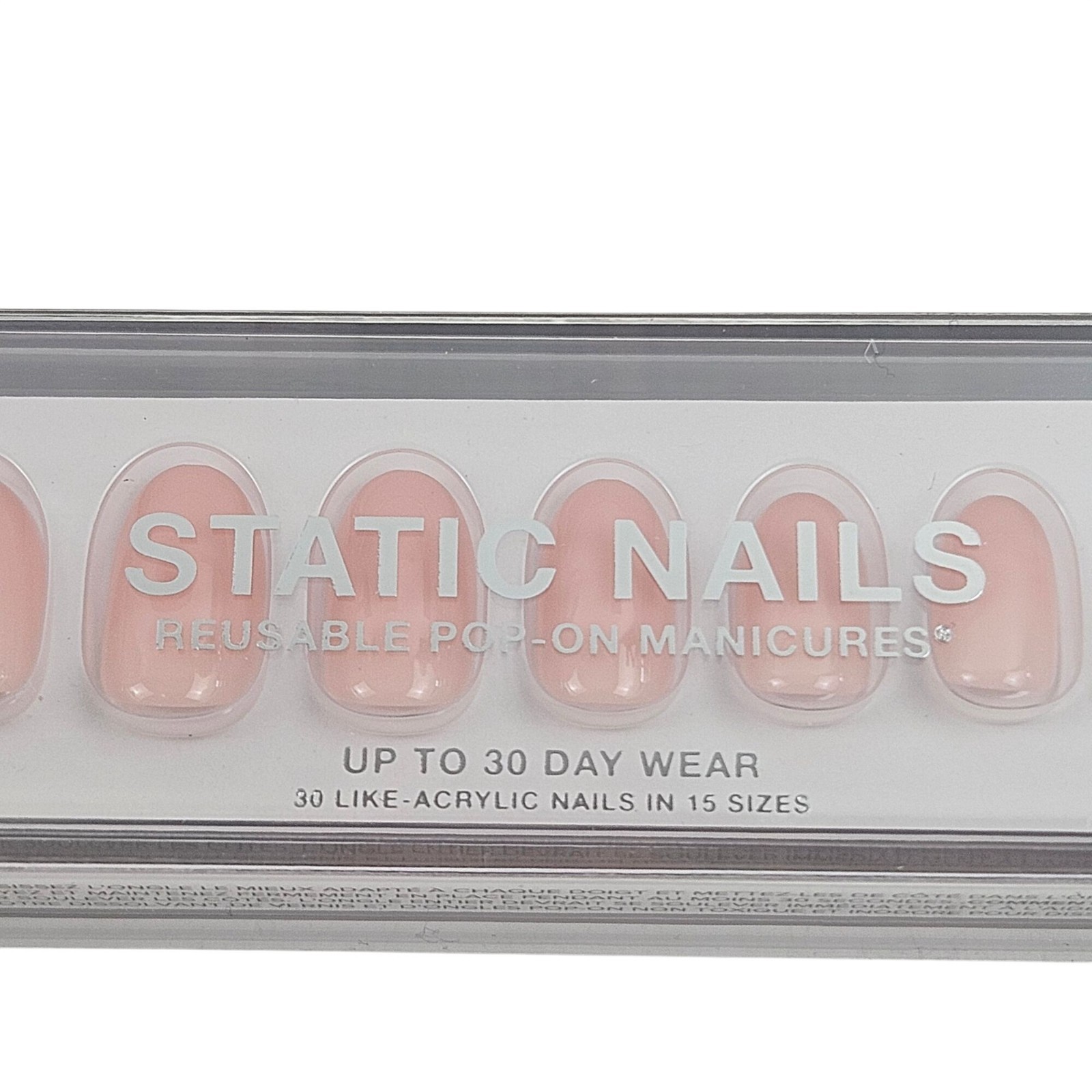 Static Nails Reusable Pop On Manicures Up to 30 Days Jet Setter Round NIP