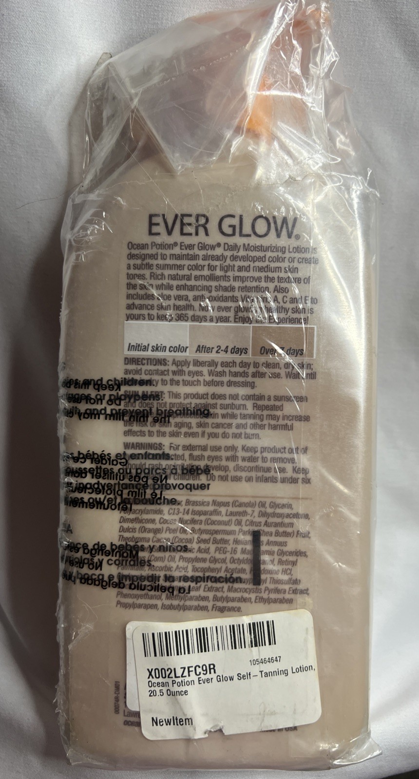 New Ocean Potion Ever Glow Daily Moisturizer Gentle Skin Darkener Discontinued