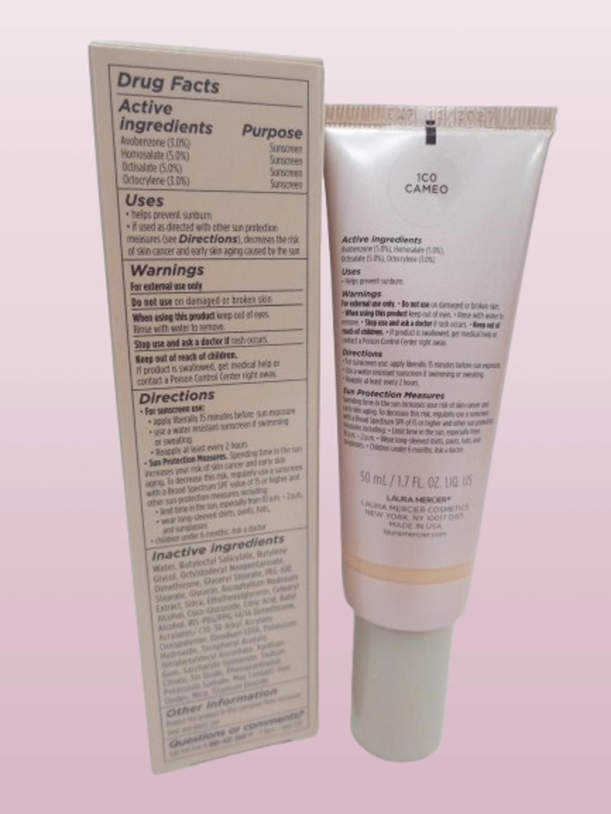 LAURA MERCIER TINTED MOISTURIZER LIGHT REVEALER SPF25 1C0 CAMEO 1.7 OZ EXP: 2027