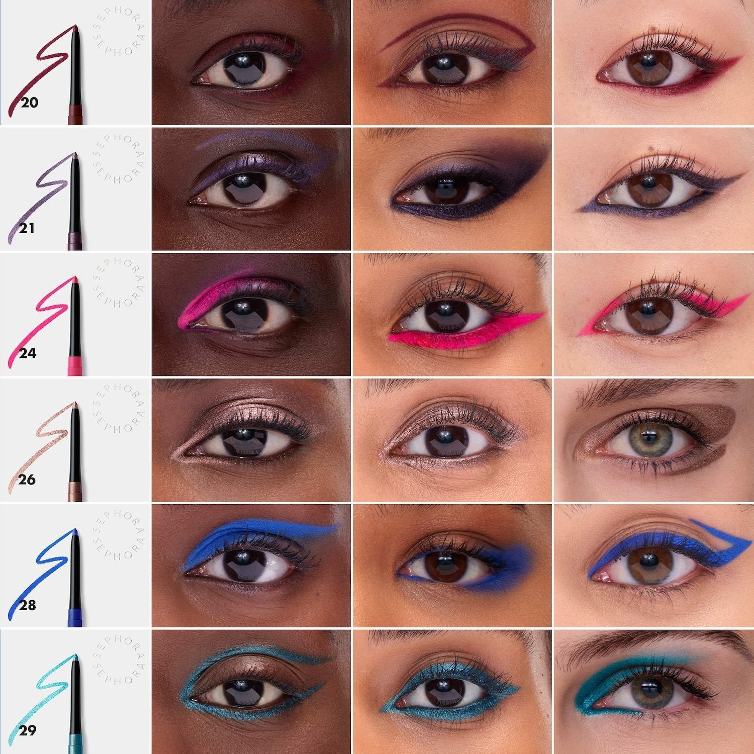 COLLECTION 12HR Colorful Waterproof Retractable Eyeliner, 10 colors