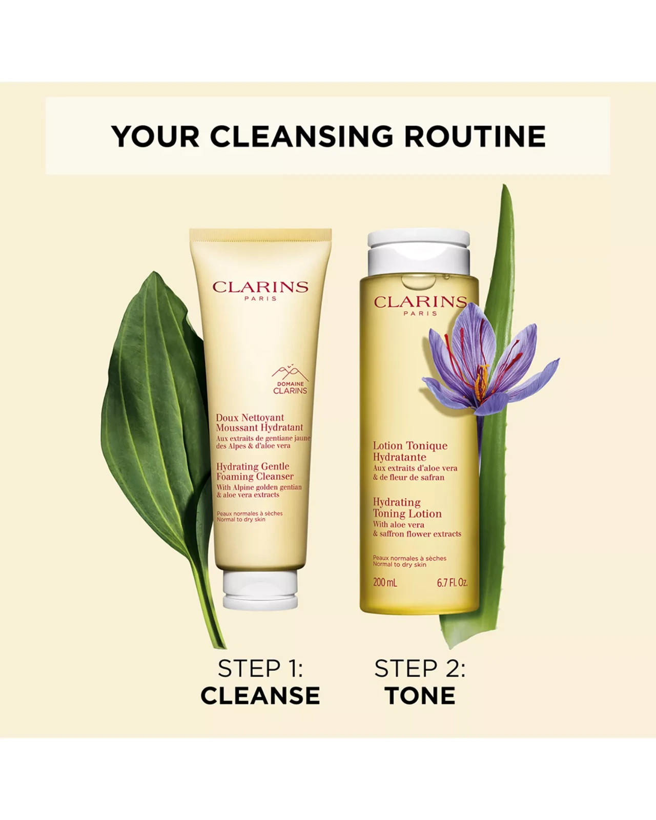 Clarins Hydrating Gentle Foaming Face Cleanser with Aloe Vera 4.2 oz – Authentic