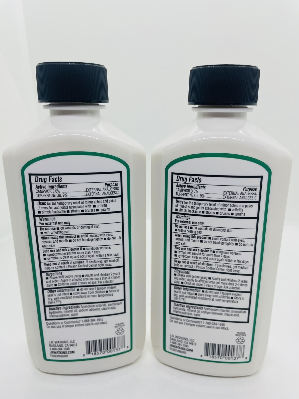2Pack-J.R. Watkins White Cream Liniment – 11 Oz Bottle READ!