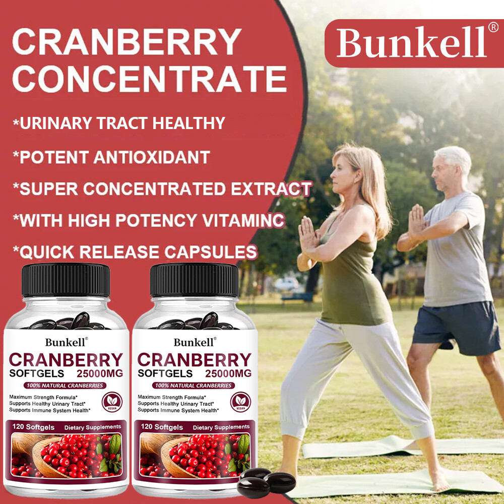 Cranberry Capsules Pills 30,000mg Supplement+Vitamin C Concentrate Extract